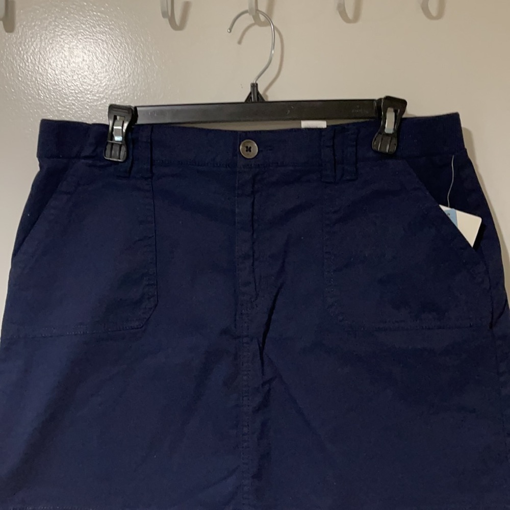 Croft & Barrow Skort Skirt For Women Sz 14 Petite Stretch Navy Blue Color, NWT - Picture 2 of 10